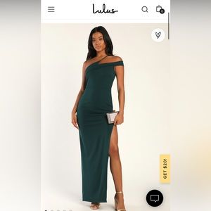 NWT Lulus One Shoulder Maxi Dress